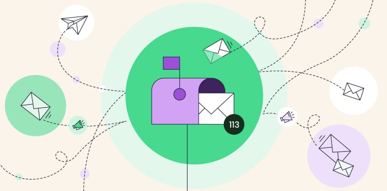 Image depicting emails bouncing from an inbox