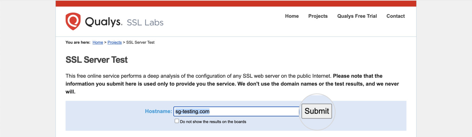 How to check an SSL with the Qualys SSL Labs Test Tool