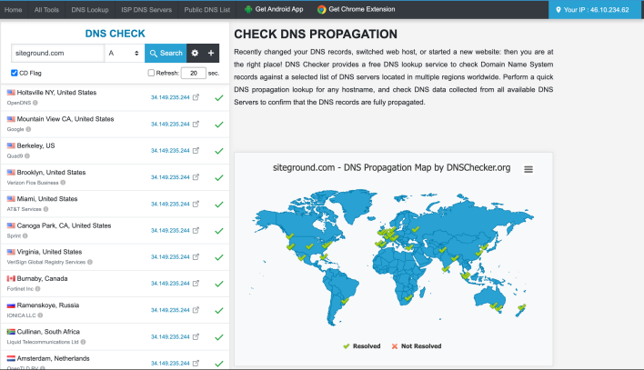 DNS Checker