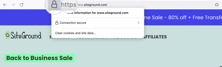 The site has a properly configured valid SSL