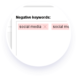Exclude negative keywords