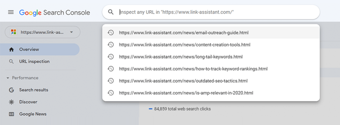 URL Inspection Tool lets you examine each individual page's crawling and indexing