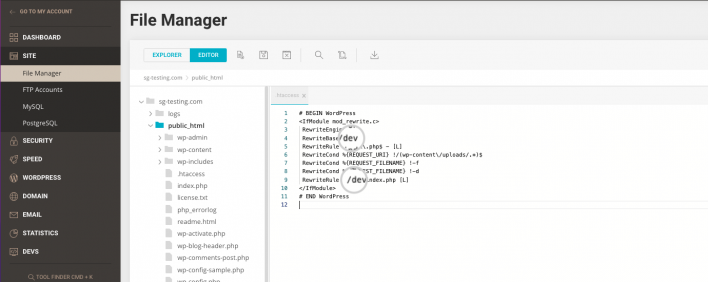 Wrong root folder defined in .htaccess